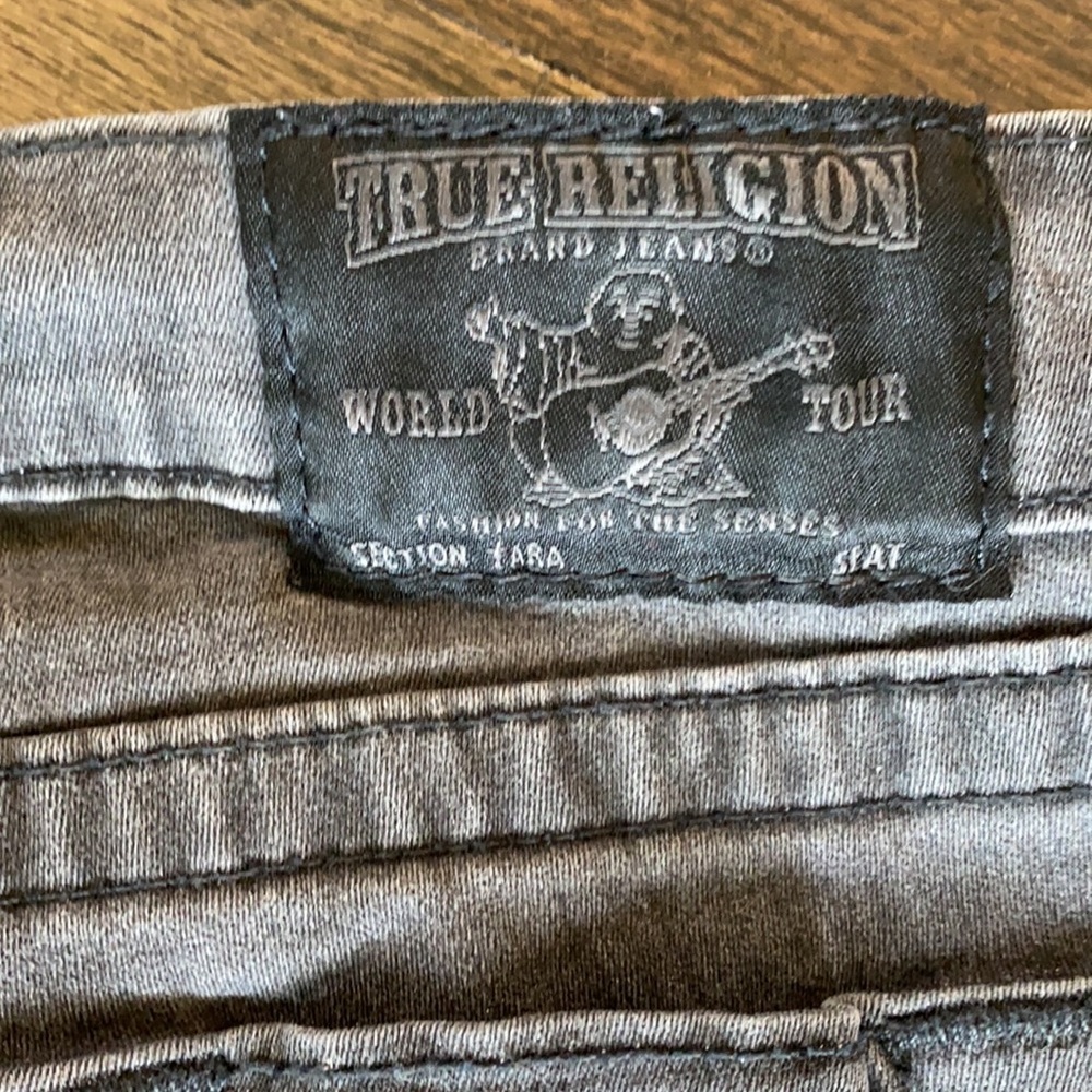 True Religion Tara black skinny zip ankle jeans 26 - Picture 12 of 12